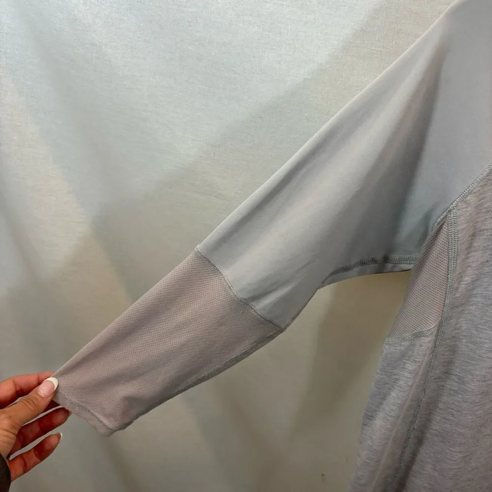 Ladies Lululemon Clip In Long Sleeve Top Grey and Purple Size‎ Medium
